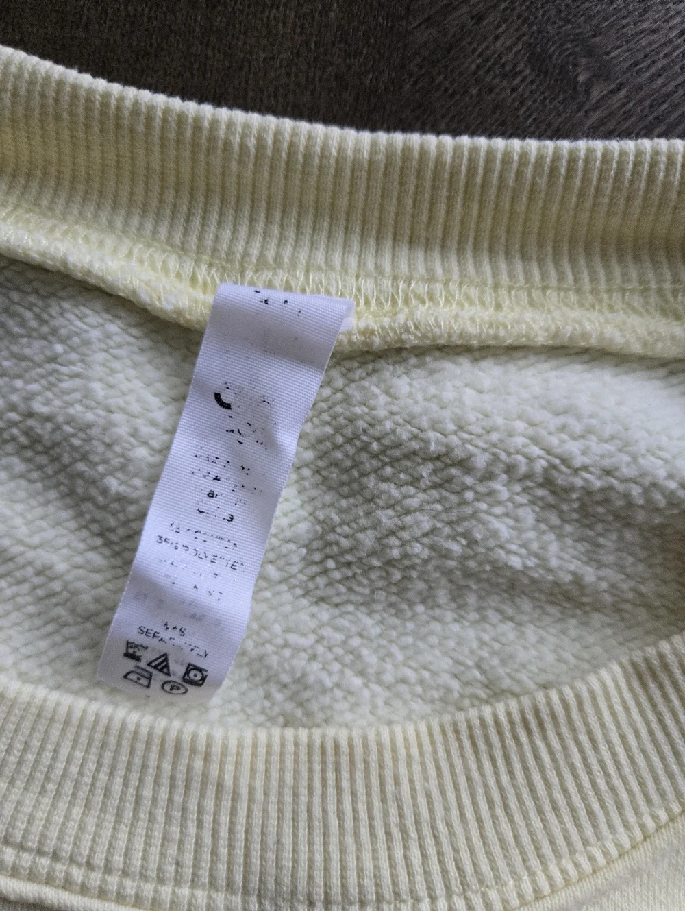 Alo Yoga Devotion Cropped Crewneck Sweatshirt in Yellow sz LARGE